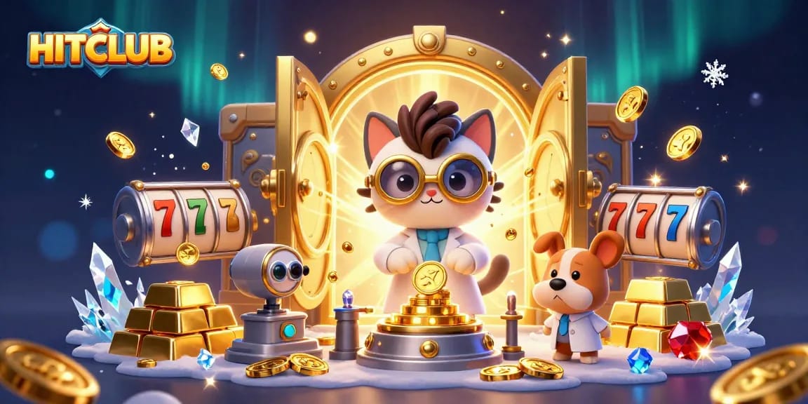 HITCLUB welcomes players to a vibrant 3D casino adventure filled with treasures, slots, and excitement.