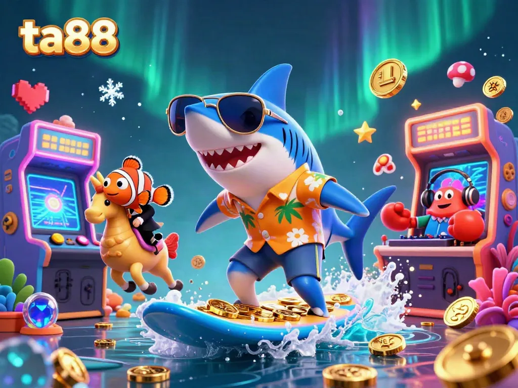 Experience thrilling gaming adventures with ta88 in this vibrant underwater casino scene