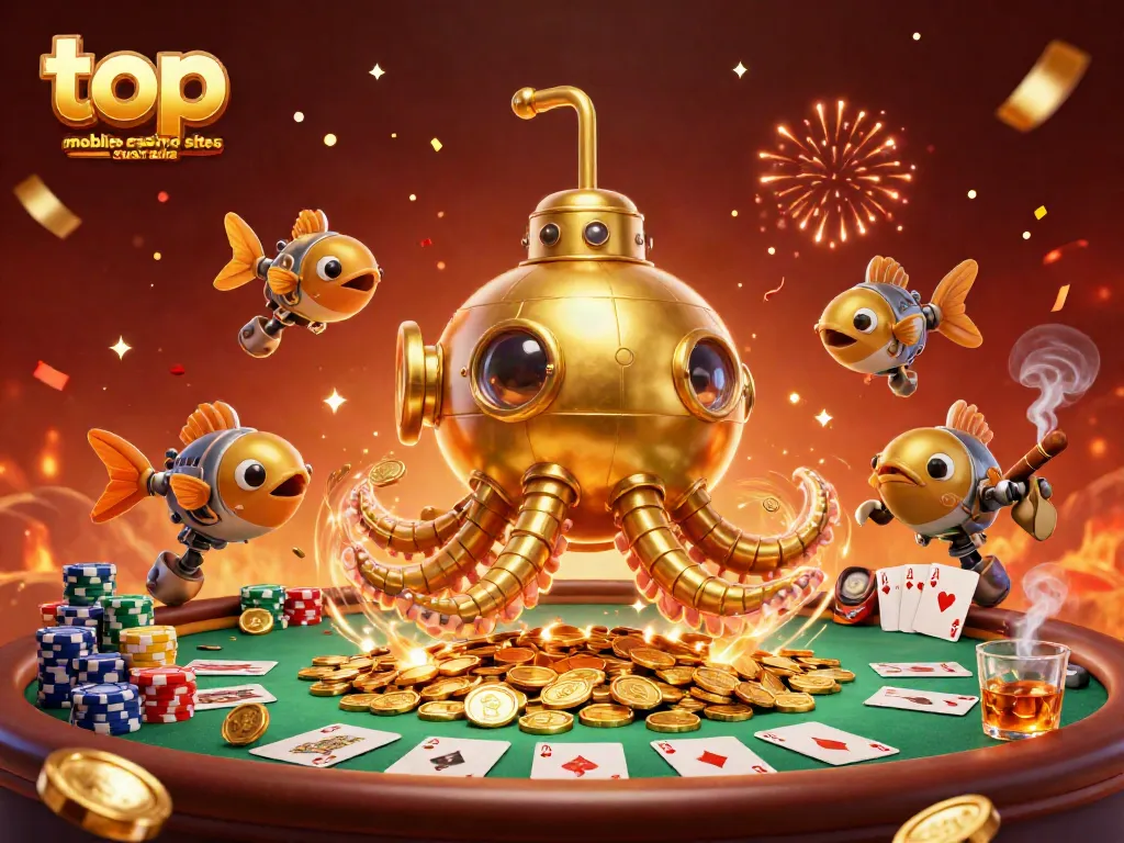 Explore the top mobile casino sites Australia with vibrant 3D characters in a dynamic casino scene.