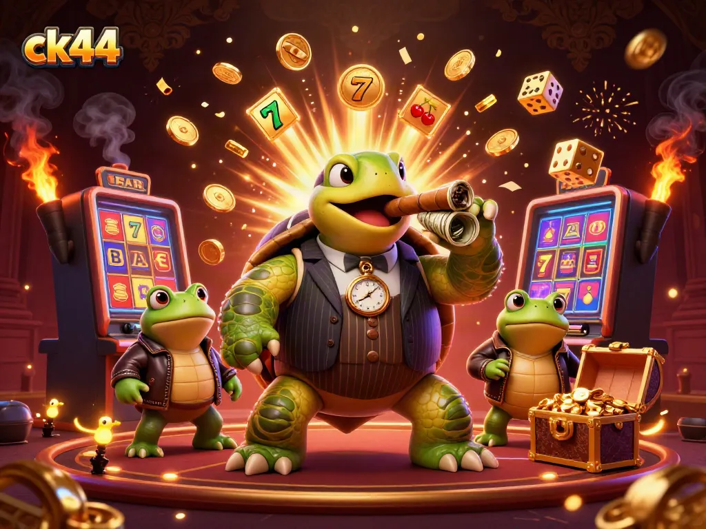 Experience thrilling jackpots at ck44 with vibrant characters and exploding casino elements.