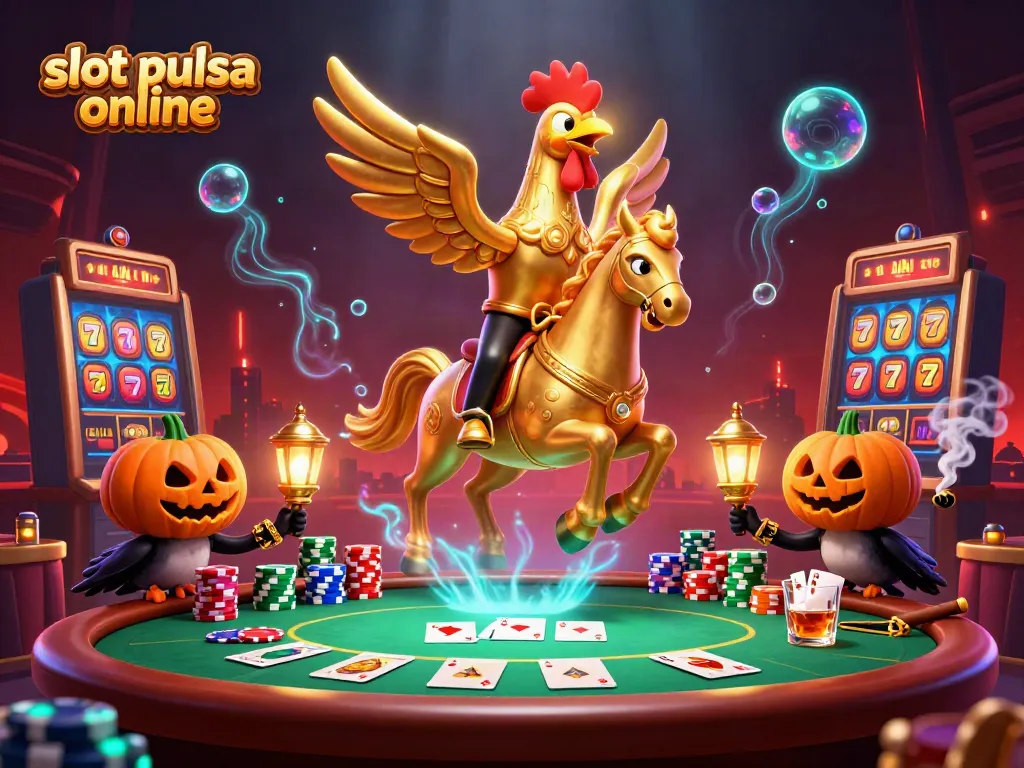 Experience thrilling games at slot pulsa online in a mesmerizing midnight casino ambiance.