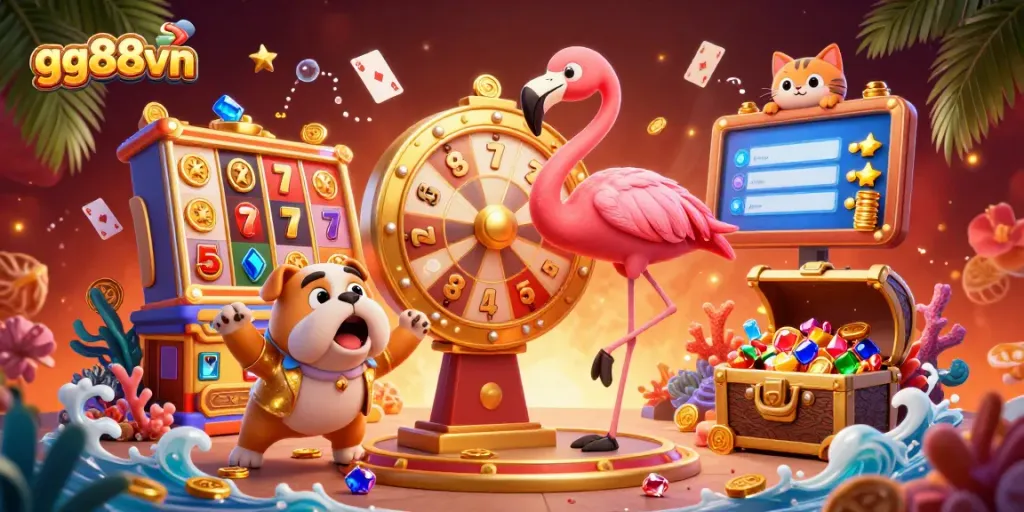 Spin to win with gg88vn's exciting slots in a vibrant casino scene.
