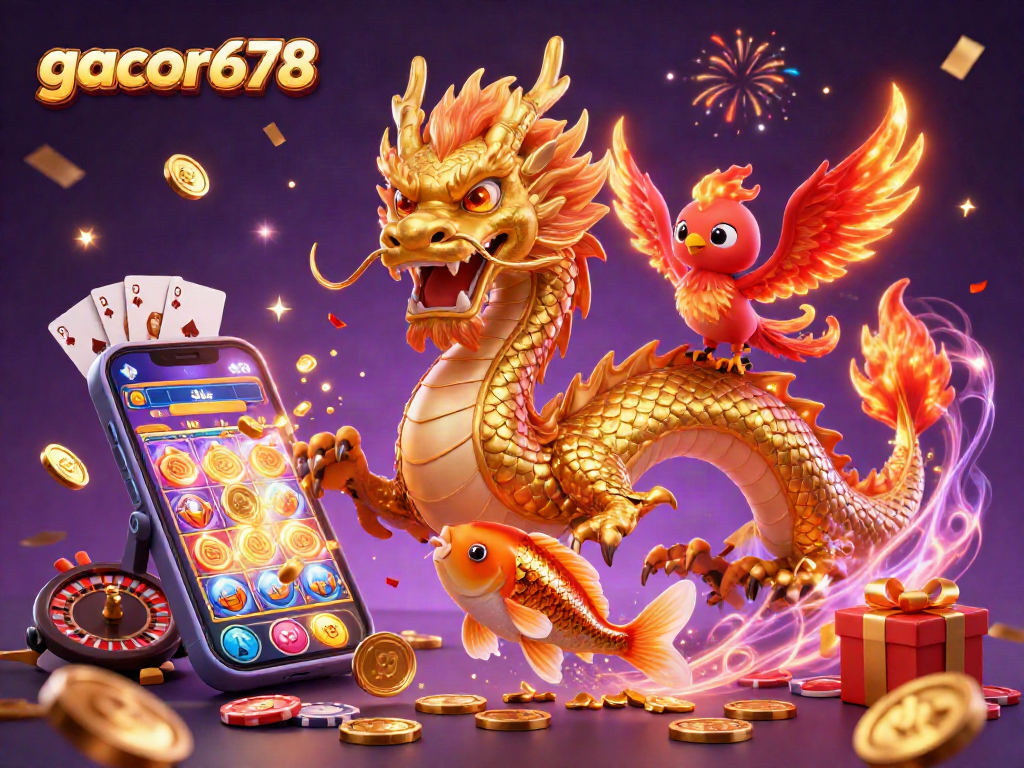 Spin the reels with gacor678 as a dragon, phoenix, and koi fish bring luck!