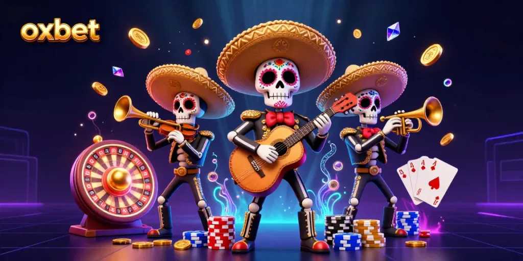 Experience thrilling gameplay with OXBET's dynamic casino scene featuring vibrant characters and exciting elements.