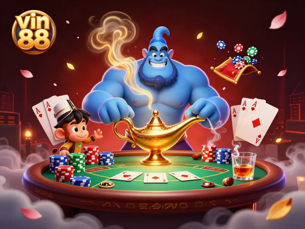 Engage with vin 88's thrilling casino scenes featuring vibrant characters and rich game elements.