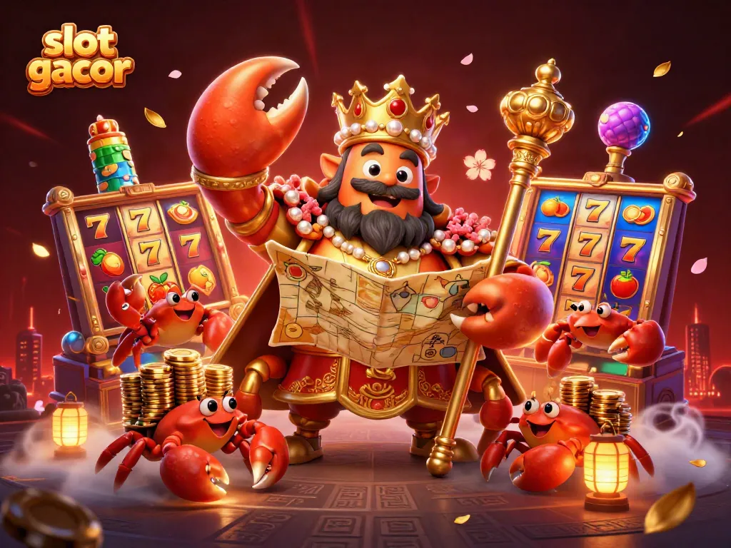 Experience the thrill of slot gacor with a vibrant 3D illustration showcasing epic casino excitement.