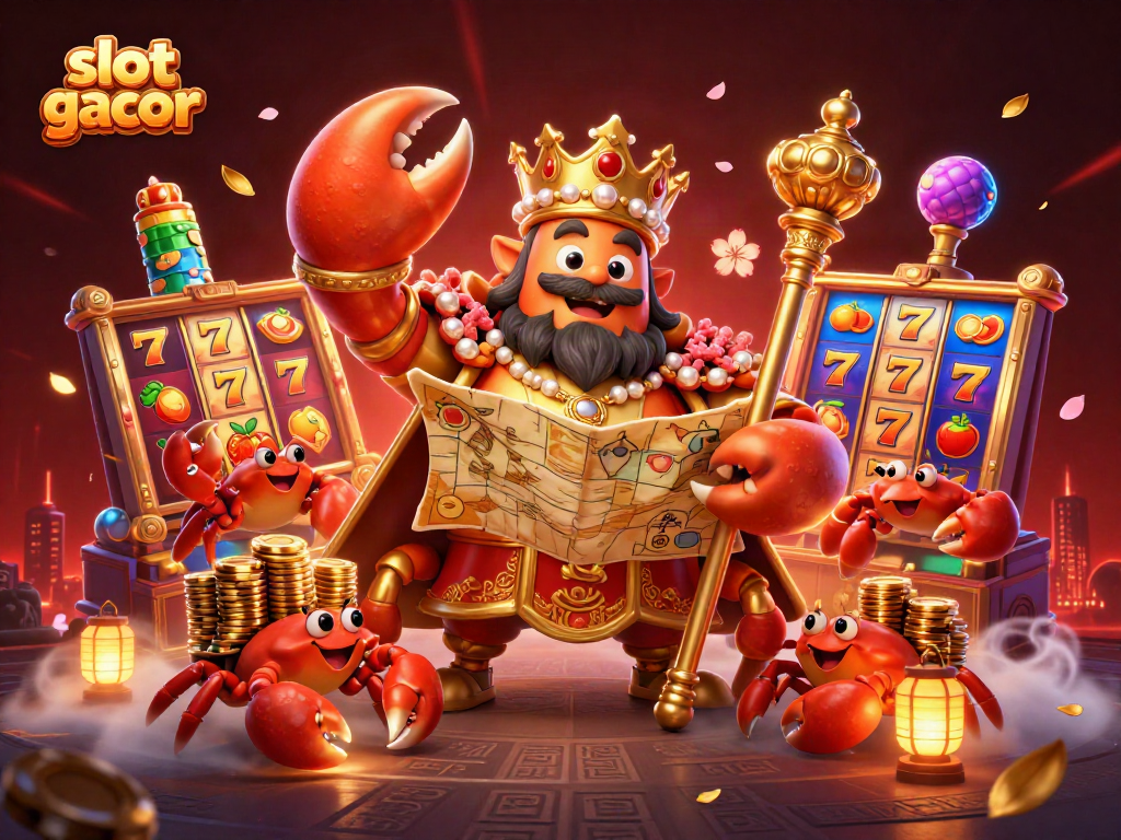 Experience the thrill of slot gacor with a vibrant 3D illustration showcasing epic casino excitement.