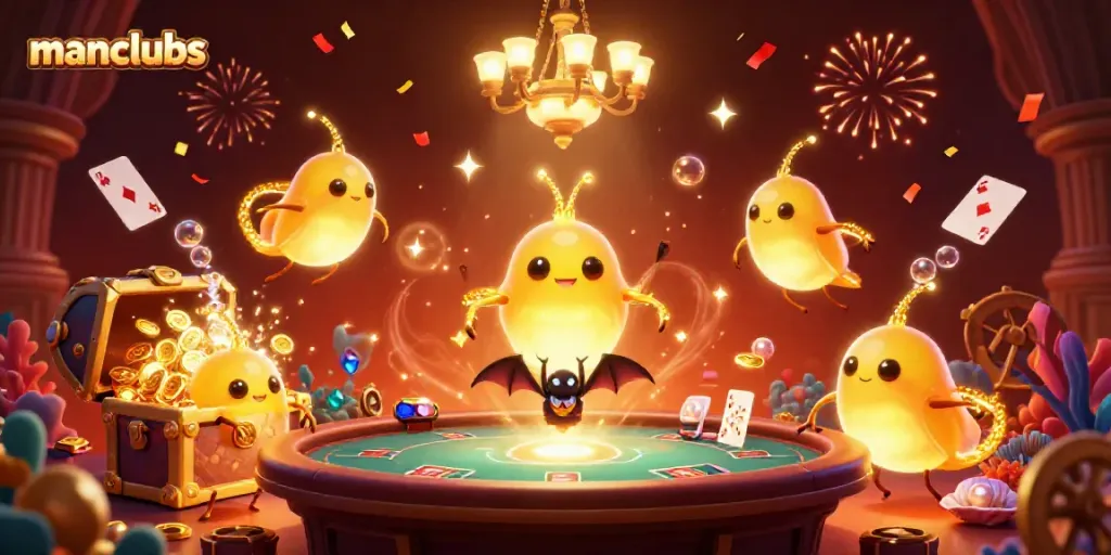 Experience thrilling gameplay at manclubs with glowing elements and vibrant casino excitement.