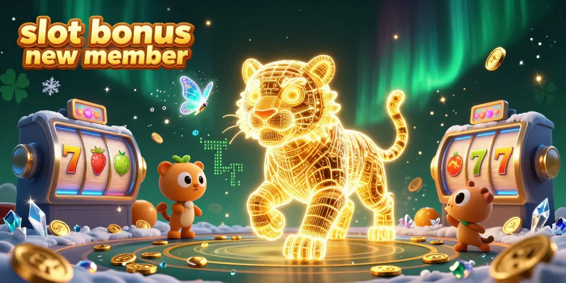 Experience the thrilling slot bonus new member offer with a vibrant casino scene featuring dynamic slot elements.