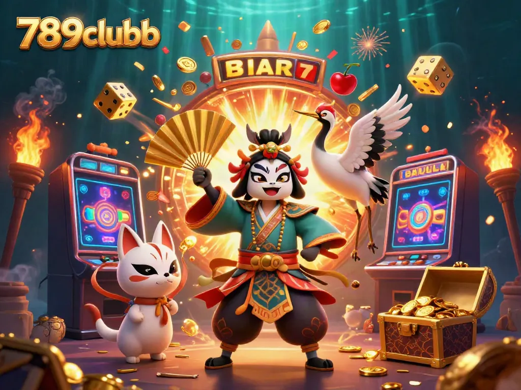 Experience vibrant gameplay at 789clubb featuring dynamic game characters and a bursting jackpot