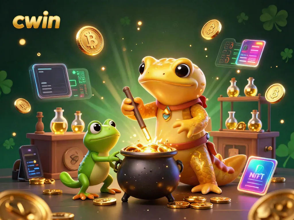 Experience the excitement at CWIN with golden coins and magical gameplay elements